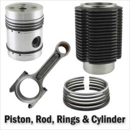 Piston, Rod, Rings & Cylinder