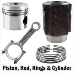Piston, Rod, Rings & Cylinder