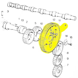 Lister HA, HB, HW, HL, HR, HRW Camshaft Gear (4 & 6 Cylinder) 354-10722