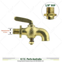 1/8" BSP Brass Bent Nose Water Drain Tap