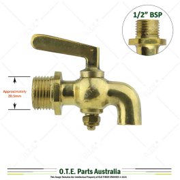 1/2" BSP Brass Bent Nose Water Drain Tap