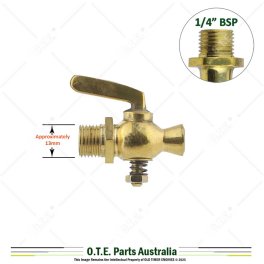 1/4" BSP Brass Straight Nose Water Drain Tap