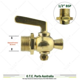 1/2" BSP Brass Straight Nose Water Drain Tap