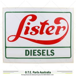 Lister Diesels Large Sticker 395mm x 300mm