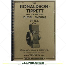 Ronaldson Tippett "CH" 3.5 H.P. Diesel Instruction Manual & Parts List