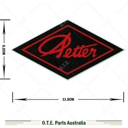 Petter Black Diamond 4" Decal