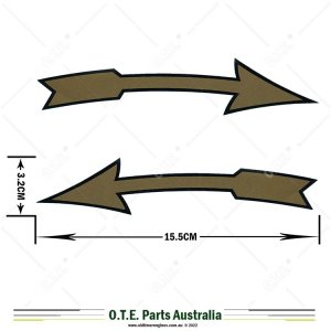 Lister Decals 6" Rotation Direction Arrows (Pair)