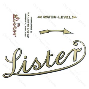Lister Logo Decal Lister Stationary Engine 5" Fuel Tank Transfer Lister Decal 