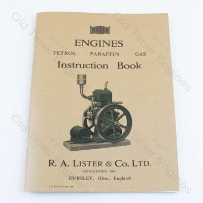 Lister Petrol & Paraffin Engine Manual for H, J, K, L, M, N, P, R, Q & Twins