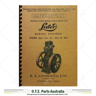 Lister CS 3.5/1, 6/1, 8/1, 12/2 Instruction Manual & Parts List
