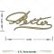 Petter Early Style Gold Script Signature Decal